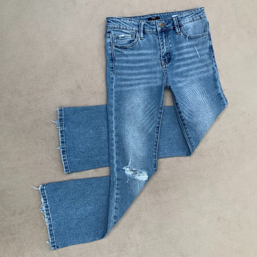 Forever 21 Kids Mid Rise Flare Jeans Sz 13-14 - Picture 5 of 16